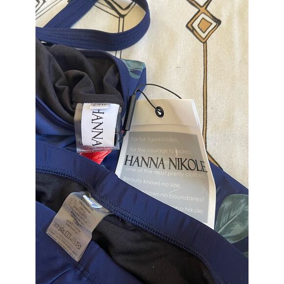 Hanna Nikole Womens Plus Size Tankini Swimsuit  Bathing Suits Size 24W - Picture 8 of 10